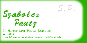 szabolcs pautz business card